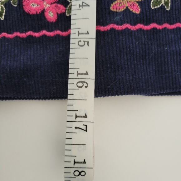 Harper Heritage Embroidered Corduroy Skirt Small - Picture 5 of 6